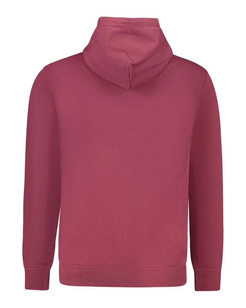 Tommy Hilfiger Logo-Embroidered Cotton Hoodie — Red Red