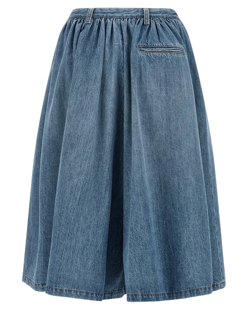 Maison Margiela Voluminous Denim Bermuda Shorts — Blue Blue