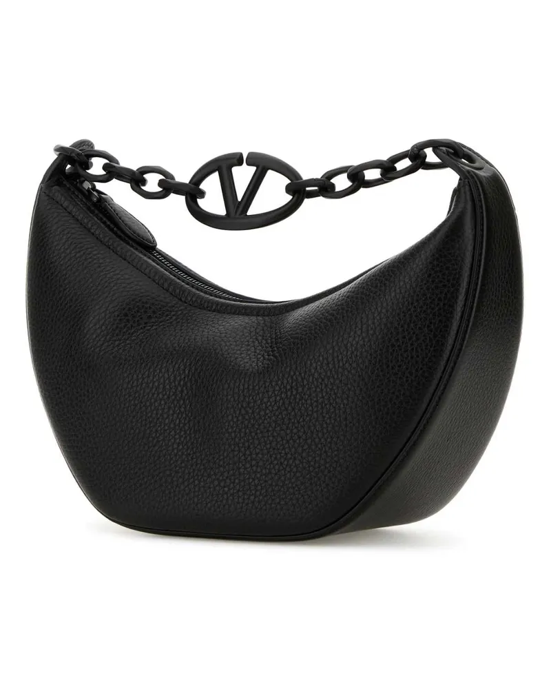 Valentino Garavani Women's Black Leather Hobo Vlogo Moon Handbag Nero Borse A Mano Black