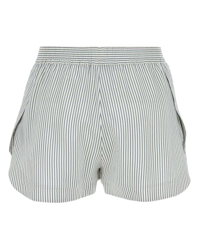 Stella McCartney Women's Embroidered Silk Shorts White-Steel Exterior White/steel White