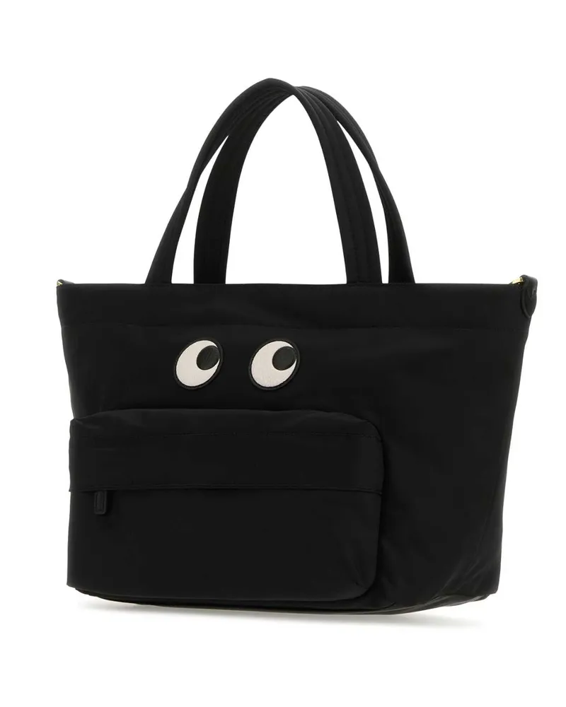 Anya Hindmarch Women's Black Nylon Mini Eyes Handbag Borse A Mano Bag Black