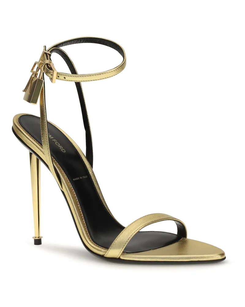 Tom Ford Women's Lambskin Sandals Gold Gold