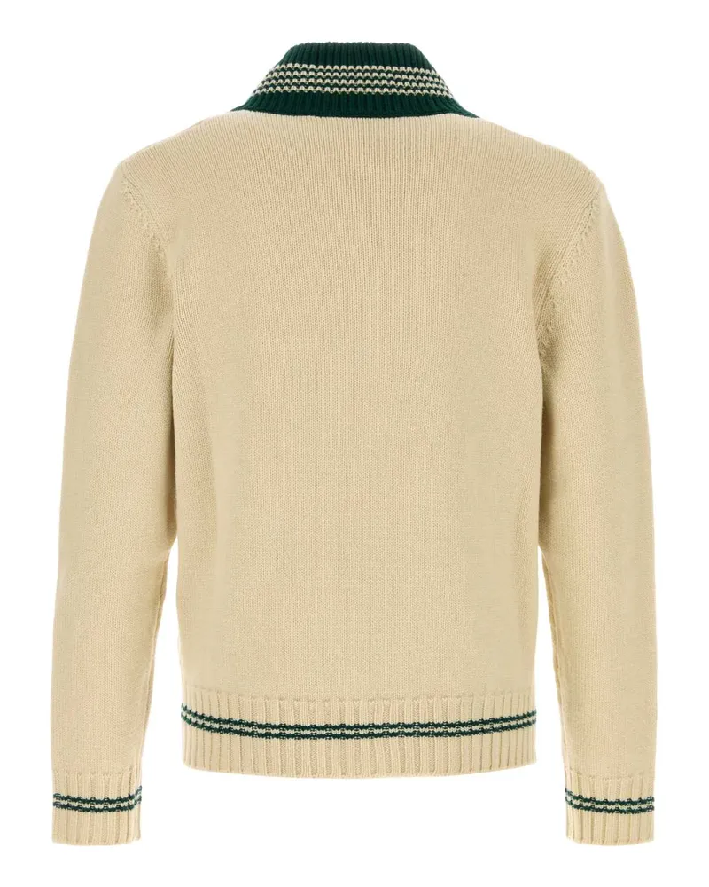 Valentino Garavani 7v3kc35eb2m 581 Burro Exterior: Wool Maglieria Sweater Beige