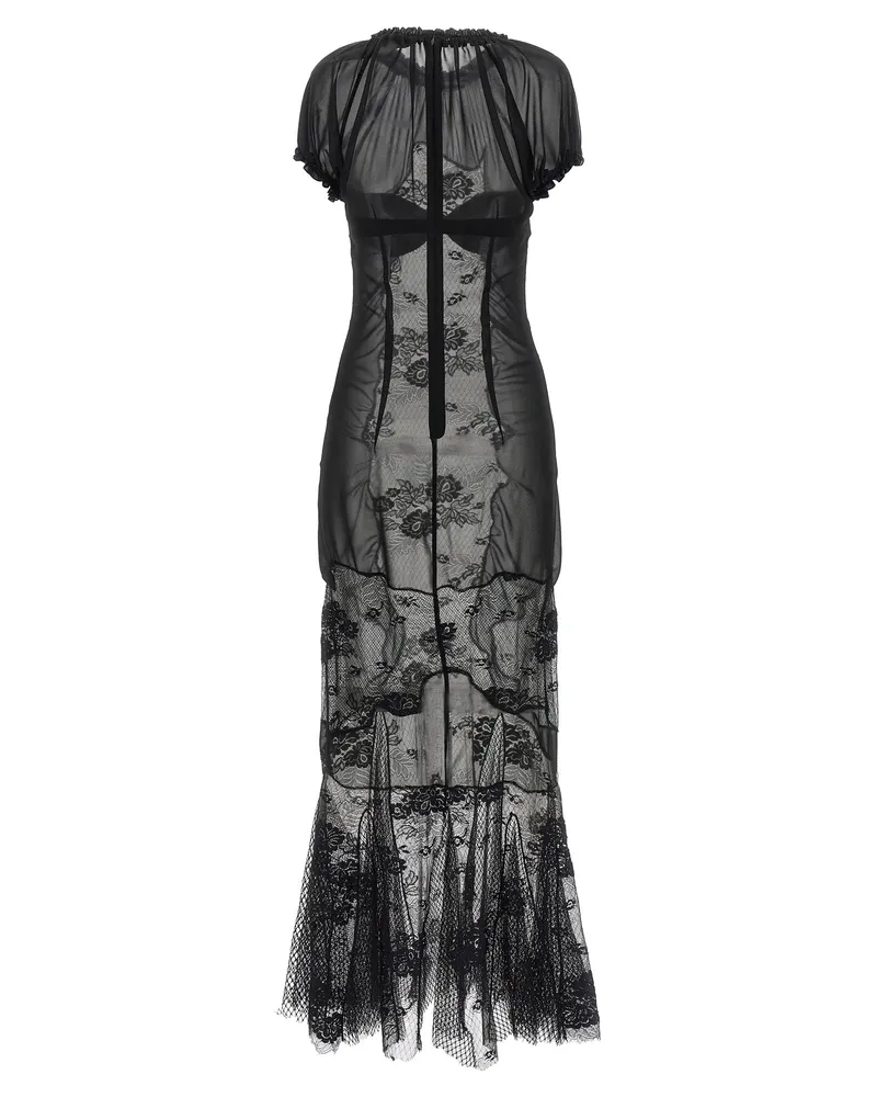 ATTICO Women's Black Cotton Midi Dress Black