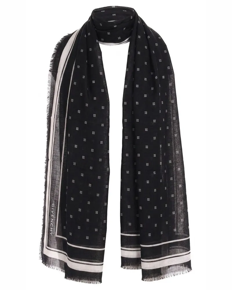 Givenchy Women's Bicolor Cashmere Scarf Black