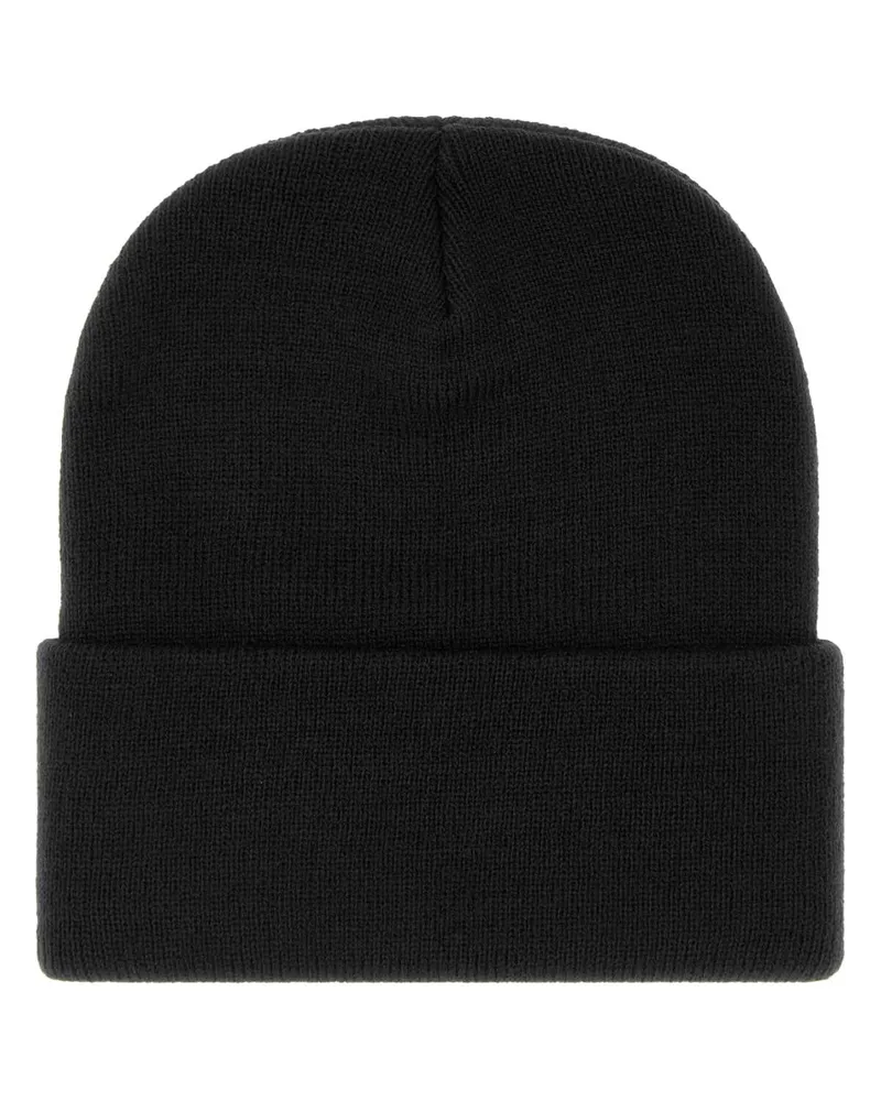 Carhartt WIP Men's Black Knit Short Watch Hat Exterior: Acrylic Cappelli Black