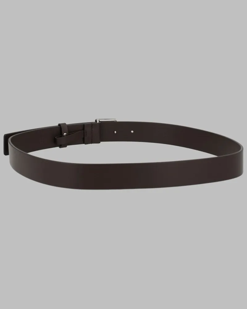 Fendi FF Buckle Leather Belt — Brown Brown