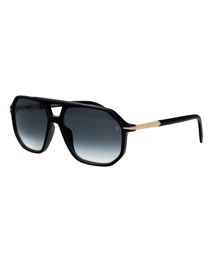 EYEWEAR by DAVID BECKHAM Men's Sunglasses Db 1172-S Black Gold Acetate Black