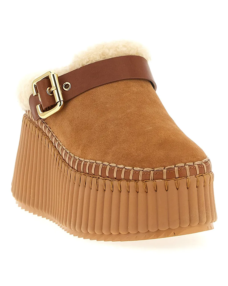 Chloé Nama Slipper — Brown Brown
