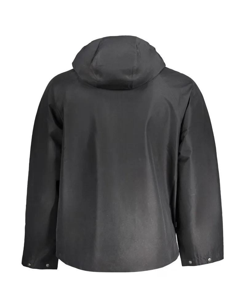 Calvin Klein Hooded Polyester Jacket — Black Black