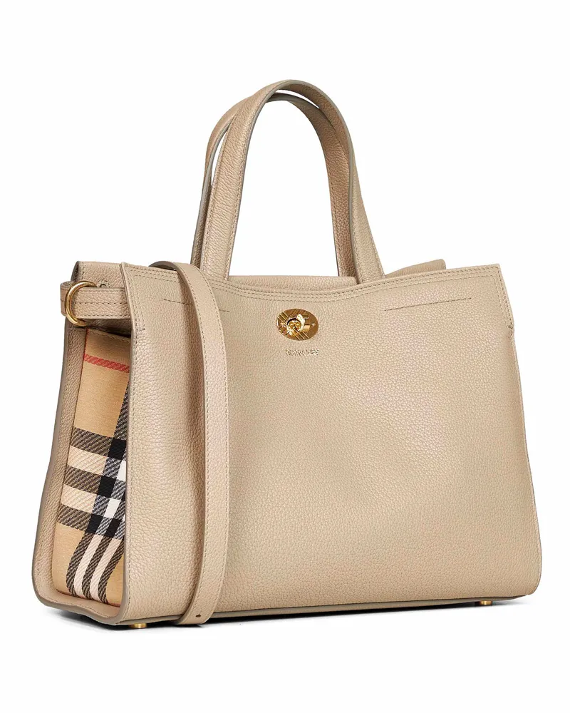 Burberry Cotswolds Calfskin Leather Tote Bag — Beige Beige