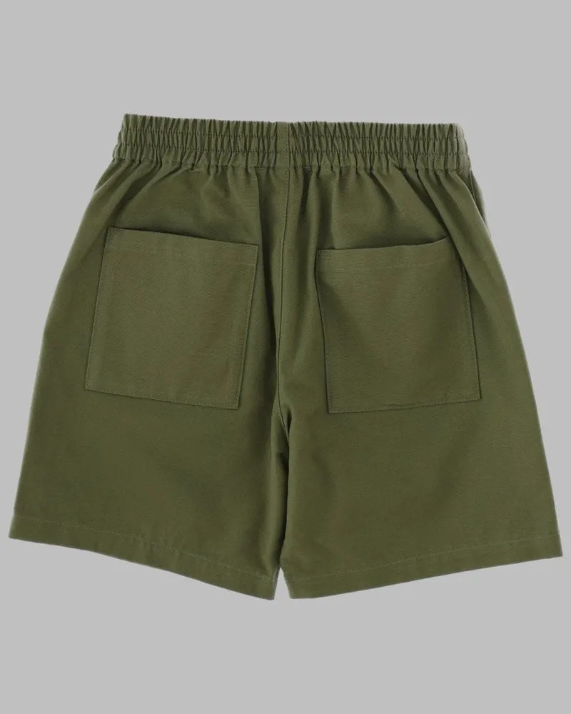 Moschino Logo-Embroidered Cotton Shorts — Green Green