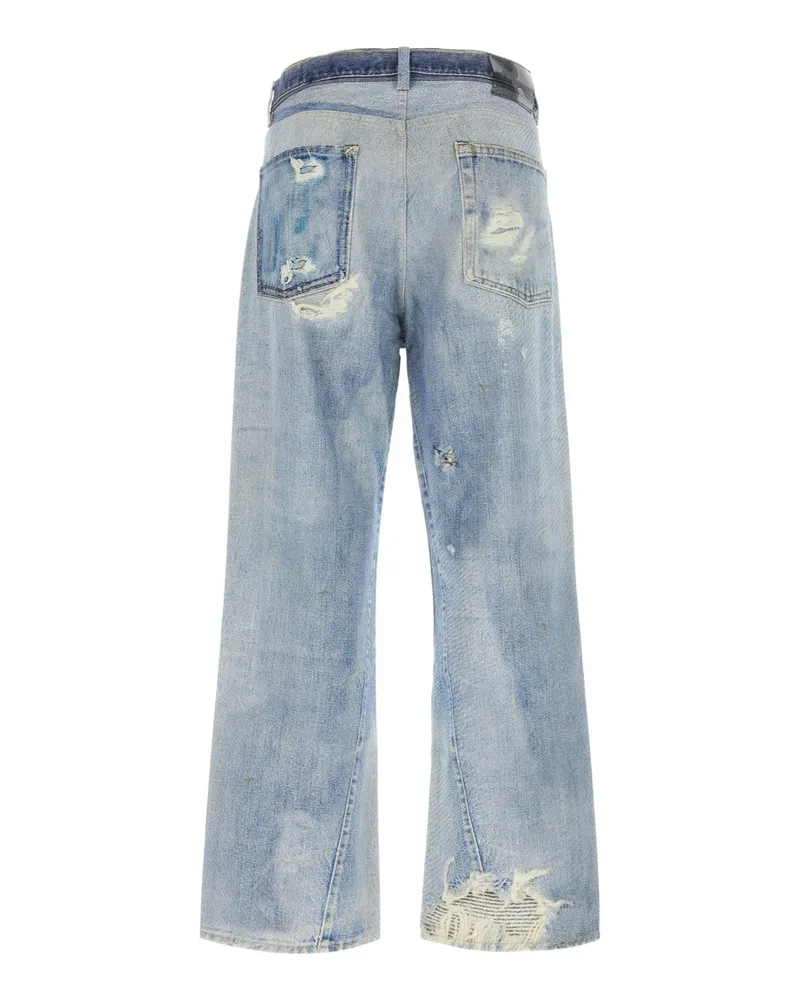 Our Legacy Digital Denim Print Cotton Jean Blue