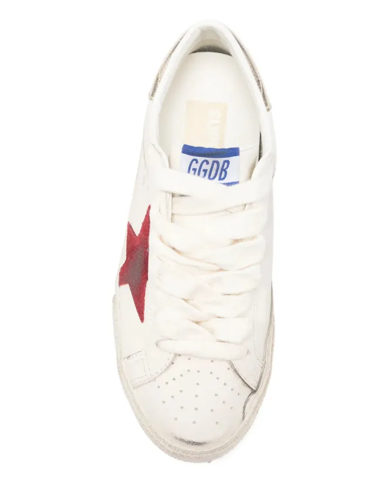 Golden Goose Men's Leather Star Super Sneakers Ss26 M White