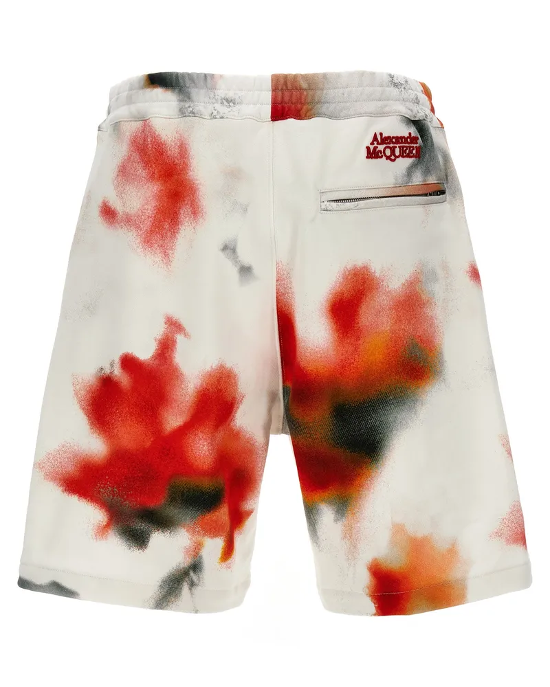 Alexander McQueen Men Multicolor Cotton Bermuda Shorts Multicolor