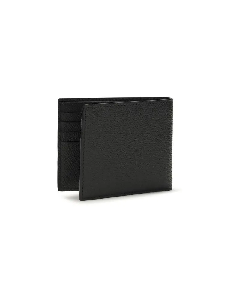 Valentino Garavani Men's Black Calf Leather Bos Taurus Wallet Black