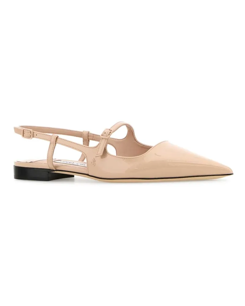 Jimmy Choo Women's Light Pink Leather Didi Ballerinas Macaron Ballerine Flat Shoes Pink