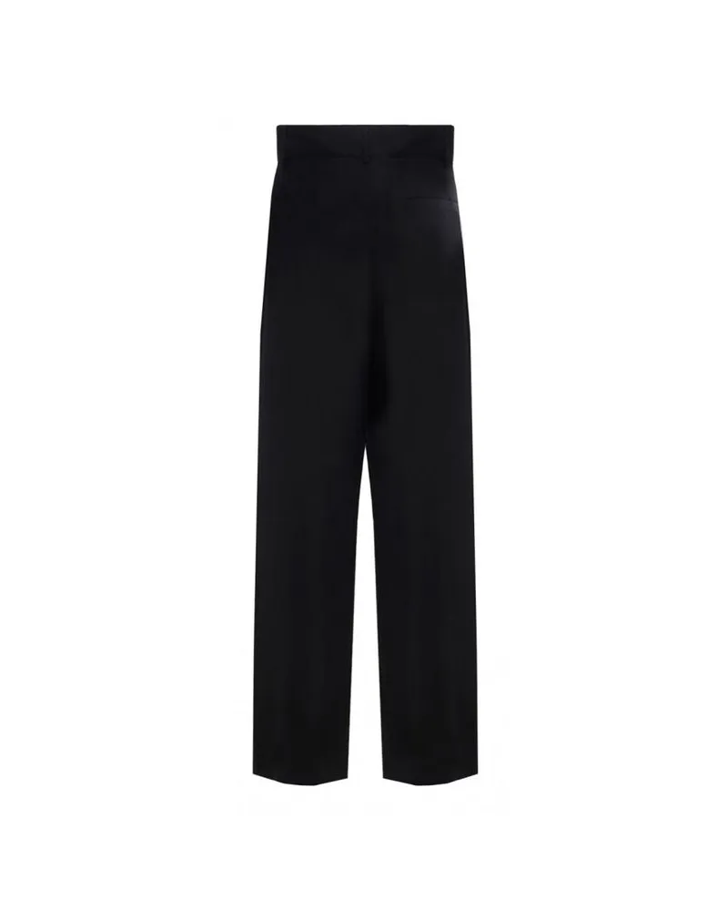Ferragamo Women's Black Silk Casual Pants Black