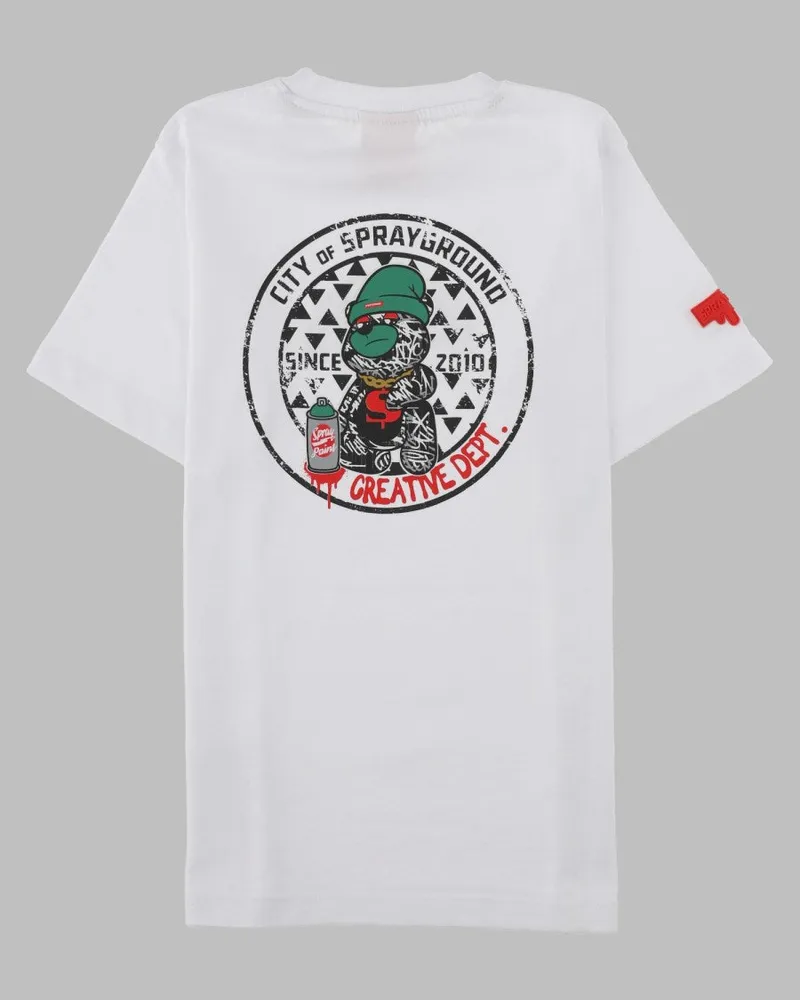 Sprayground Shark Mouth Graphic Cotton T-Shirt — White White