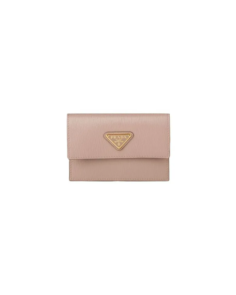 Prada Women's Wallet Beige Saffiano Leather Bags Beige