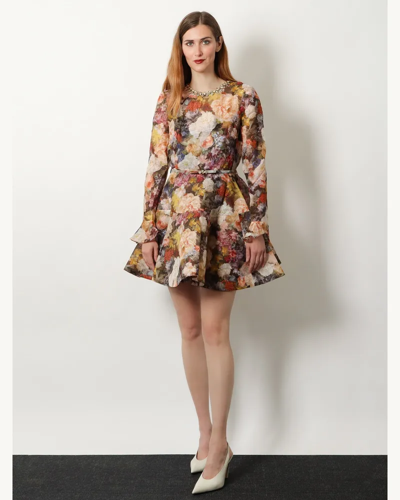 Zimmermann Women's Dress Alchemy Linen-Silk Multicolour Multicolor