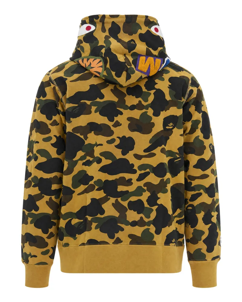 BAPE Camo Shark Full Zip Sweatshirt — Yellow Yellow