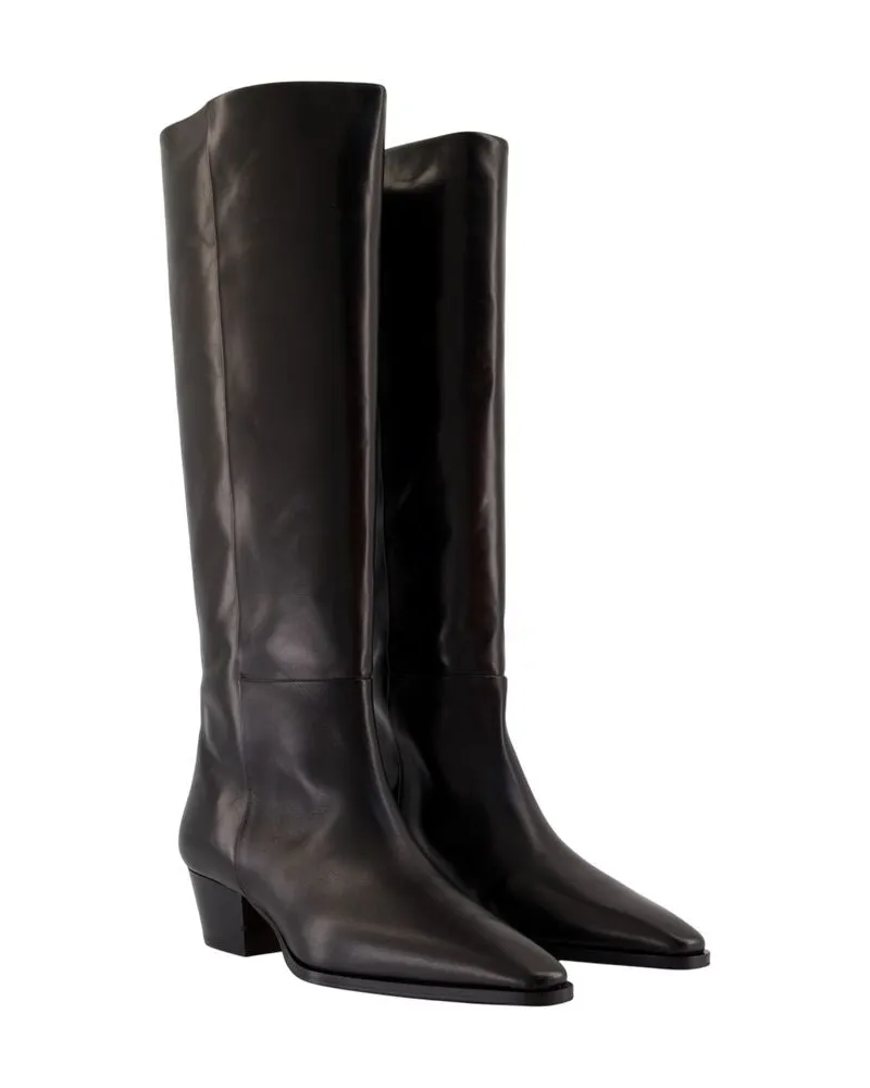 aeyde Medea Boot — Black Black