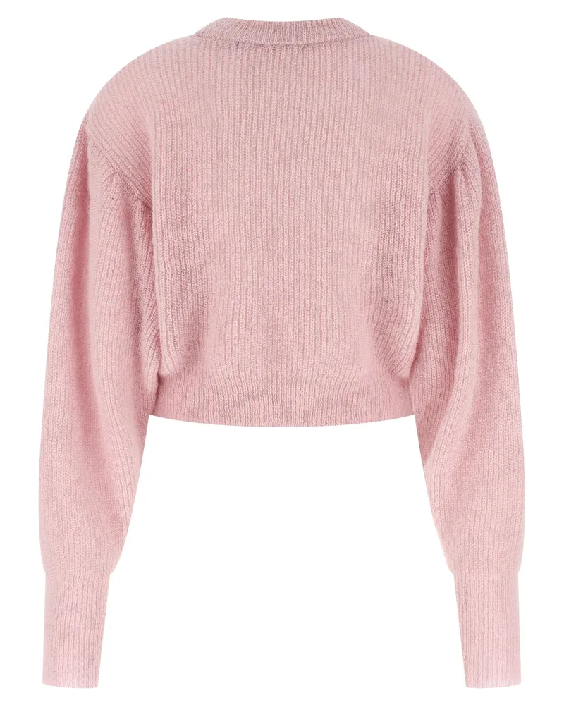 ROTATE Birger Christensen Knit Puff Sweater — Pink Pink