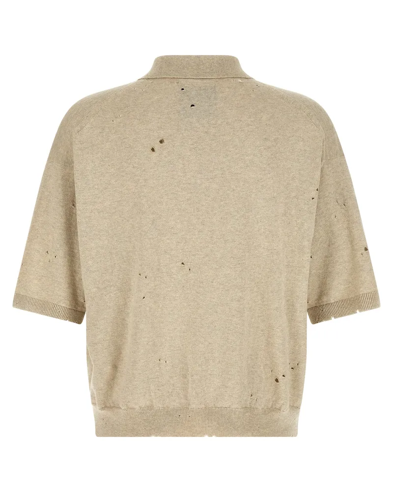 MIHARAYASUHIRO Men Beige Cotton Polo Shirt Beige