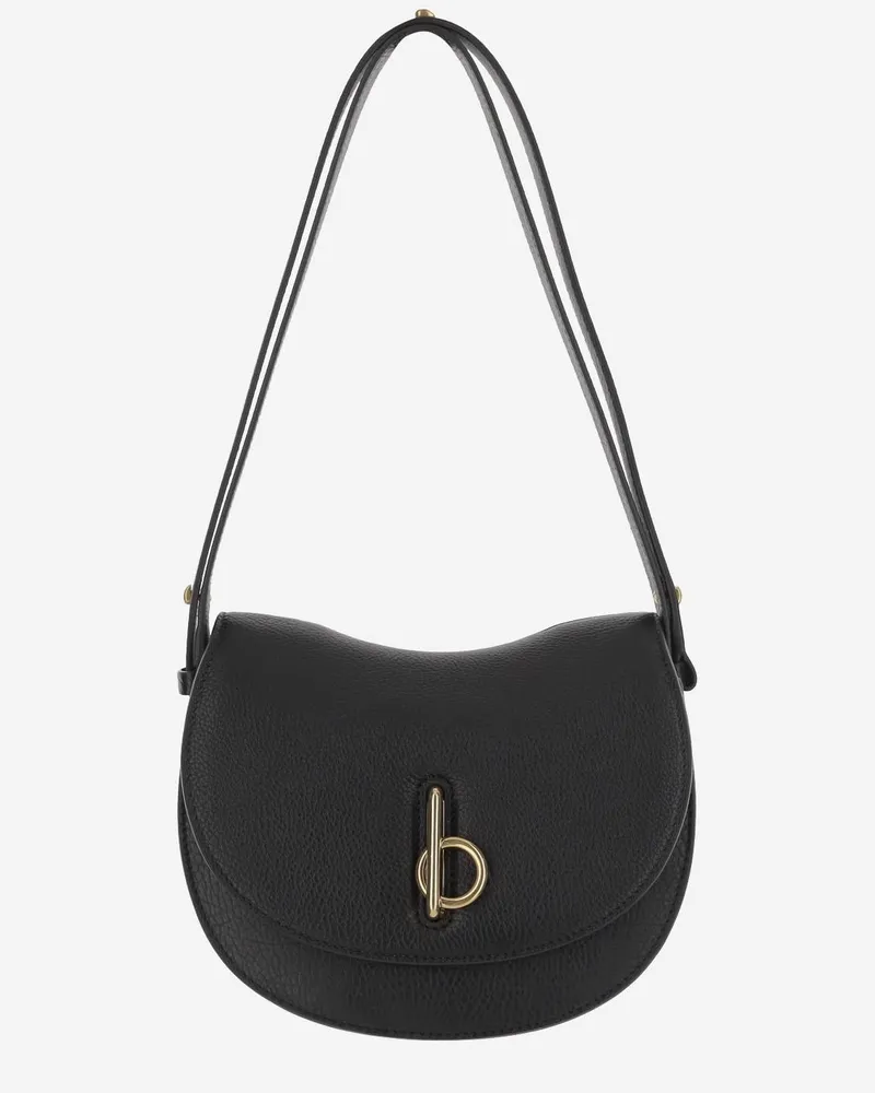 Burberry Women's Small Rocking Horse Calfskin Bag Black Shoulder Black