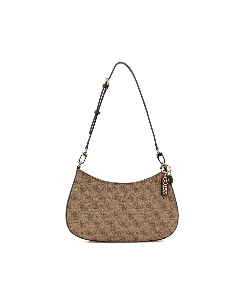 Guess Women's Shoulder Bag Latte Logo-Brown Polyurethane - Shoulder-Bags Logo/brown Beige