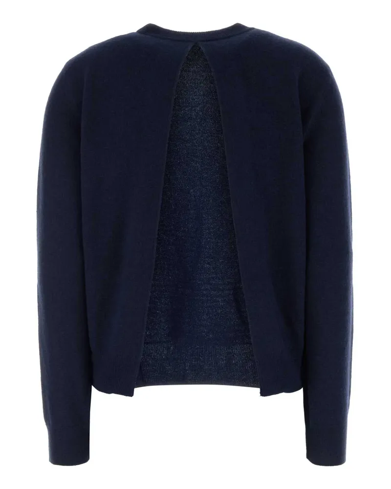 Jil Sander Women's Navy Blue Cashmere Swearer Prussianblue Exterior: Maglieria Sweater Navy