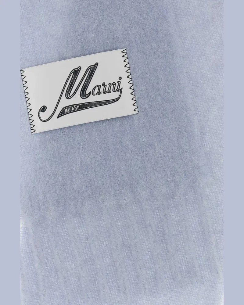 Marni Women's Powder Blue Alpaca Blend Scarf Irisbluemelange Exterior: Nylon Sciarpe E Foulard Scarfs Blue