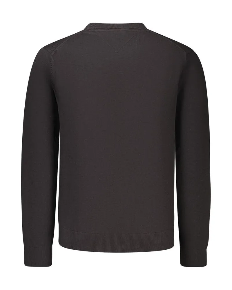Tommy Hilfiger Logo-Embroidered Cotton Sweatshirt — Black Black