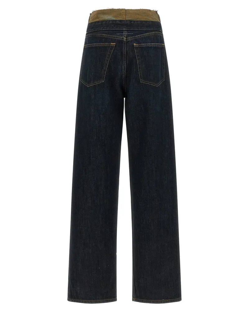 Maison Margiela Raw Cut Waist Jeans — Blue Blue