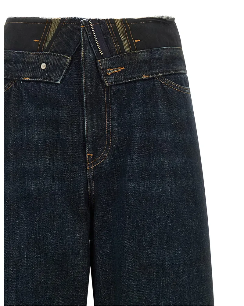 Maison Margiela Raw Cut Waist Jeans — Blue Blue
