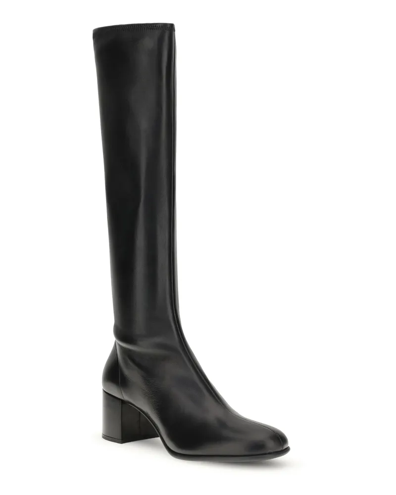 Prada Smooth Leather Boot — Black Black