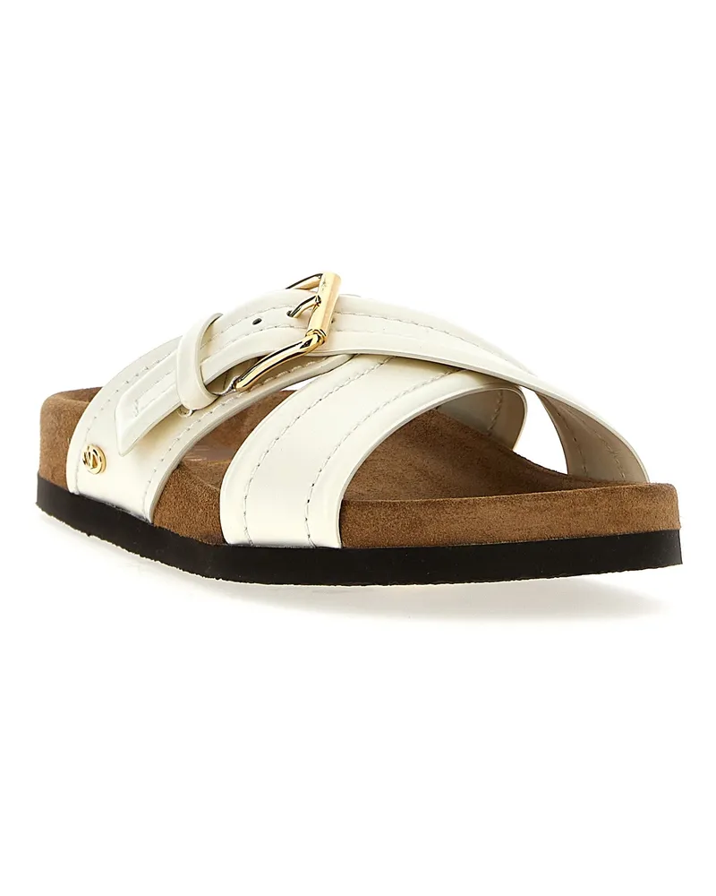 Valentino Garavani Women's White Calfskin Slides Shoe White