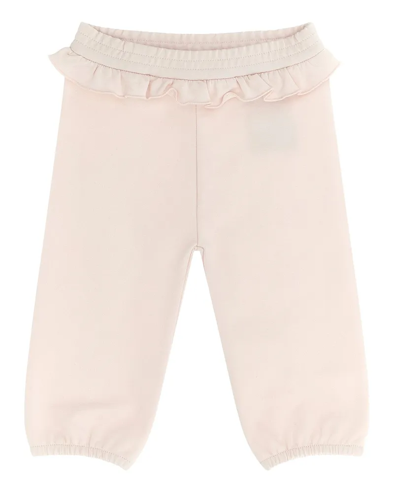 Moncler Ruffled Cotton Gauze Hoodie — Pink Pink