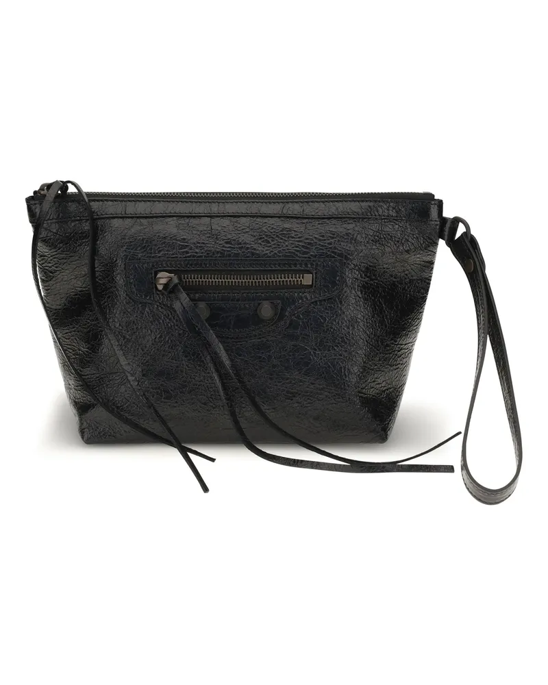 Balenciaga Calfskin Leather Clutch — Black Black