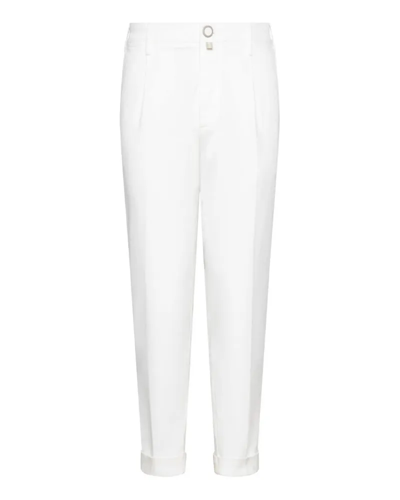 Jacob Cohën Men's Trousers White Cotton 