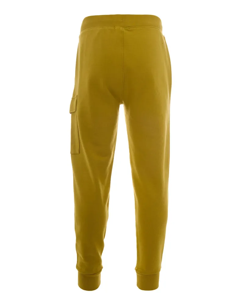 C.P. Company Diagonal Raised Fleece Joggers — Yellow Yellow