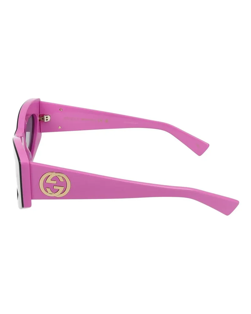 Gucci Women's Sunglasses  Gg1843s 005 Black Fuchsia Grey 20-140 Acetate Black