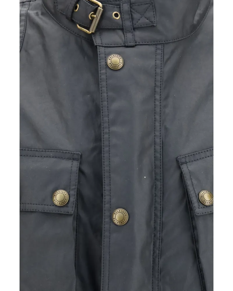Belstaff Men's Jacket Fieldmaster Icon Dark Navy Waxed Cotton 