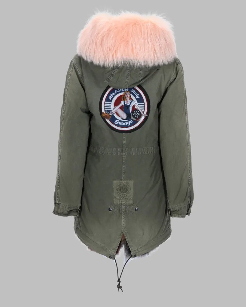 Mr & Mrs Italy Cotton Parka Jacket — Green Green