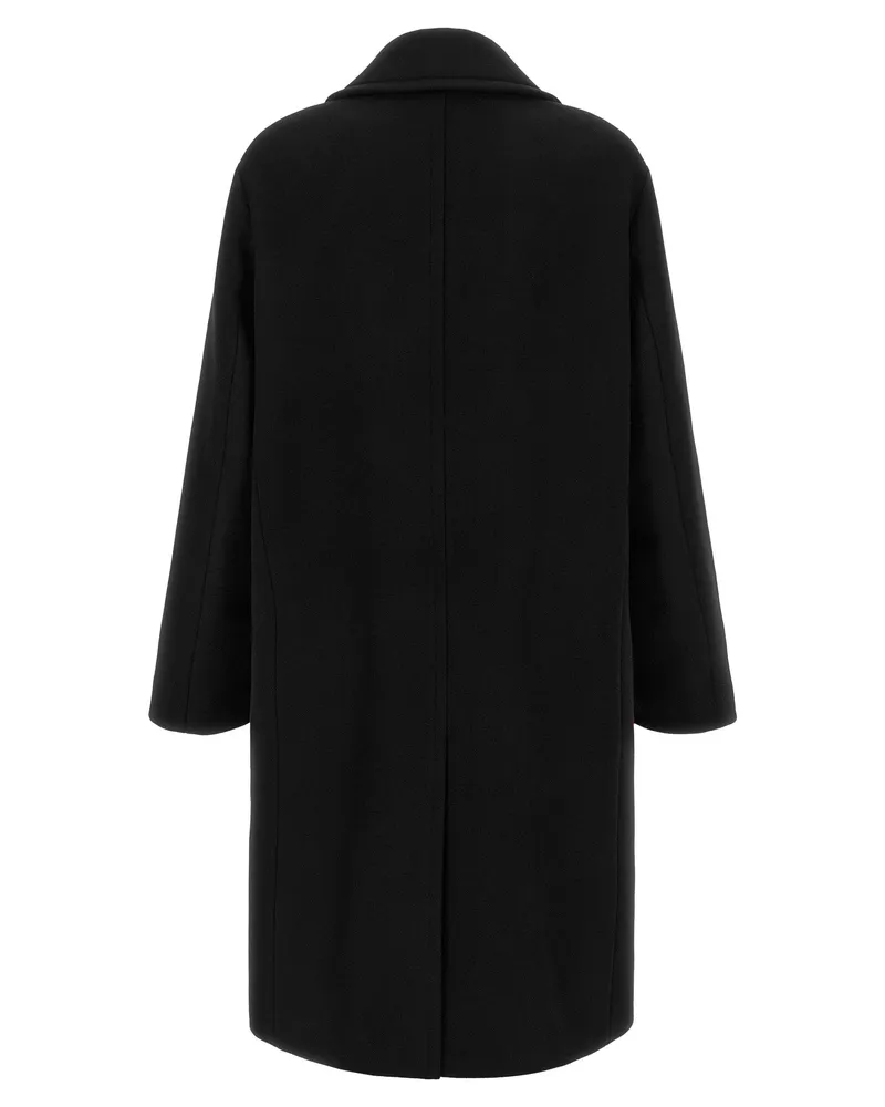 Fendi Virgin Wool and Angora Coat — Black Black