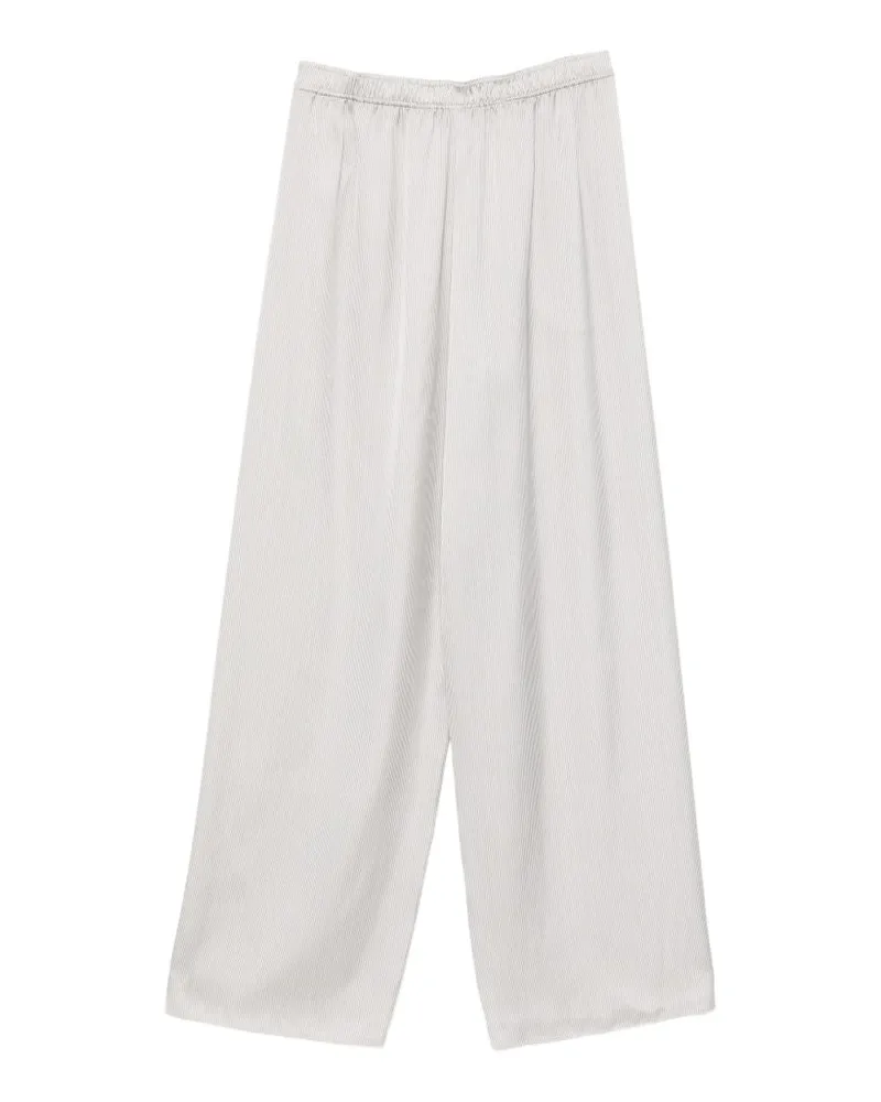 Emporio Armani Vertical-Striped Trousers — Beige Beige