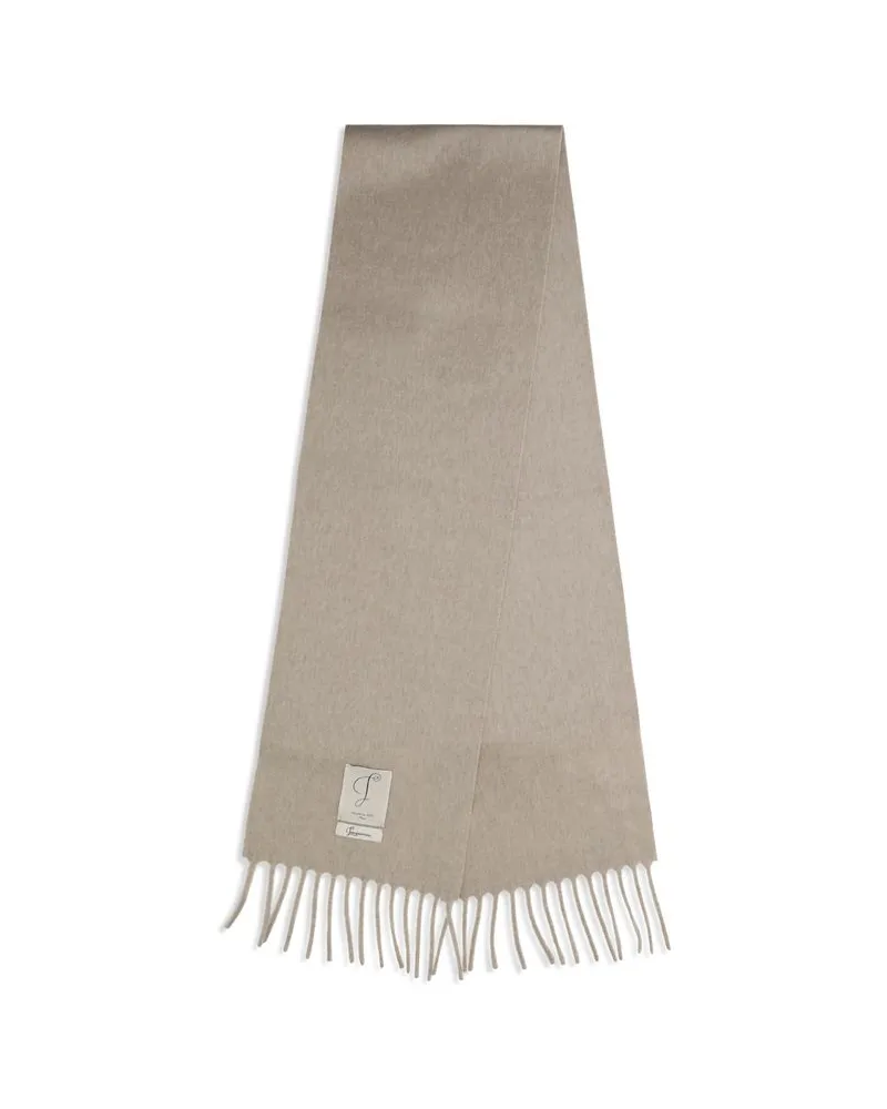 Jacquemus Fringed Wool Scarf — Beige Beige