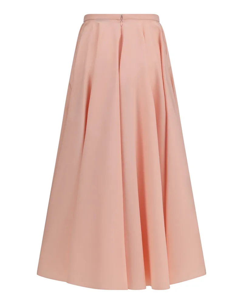 Givenchy Women's Long Circular Skirt Cotton Poplin Silk Pink Pink