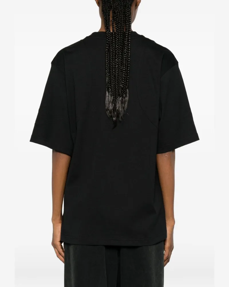 adidas Logo-Print Cotton T-shirt — Black Black